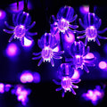 Guirlande lumineuse LED araignées Halloween violette