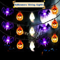 Guirlande lumineuse LED Halloween citrouille chauve-souris fantôme