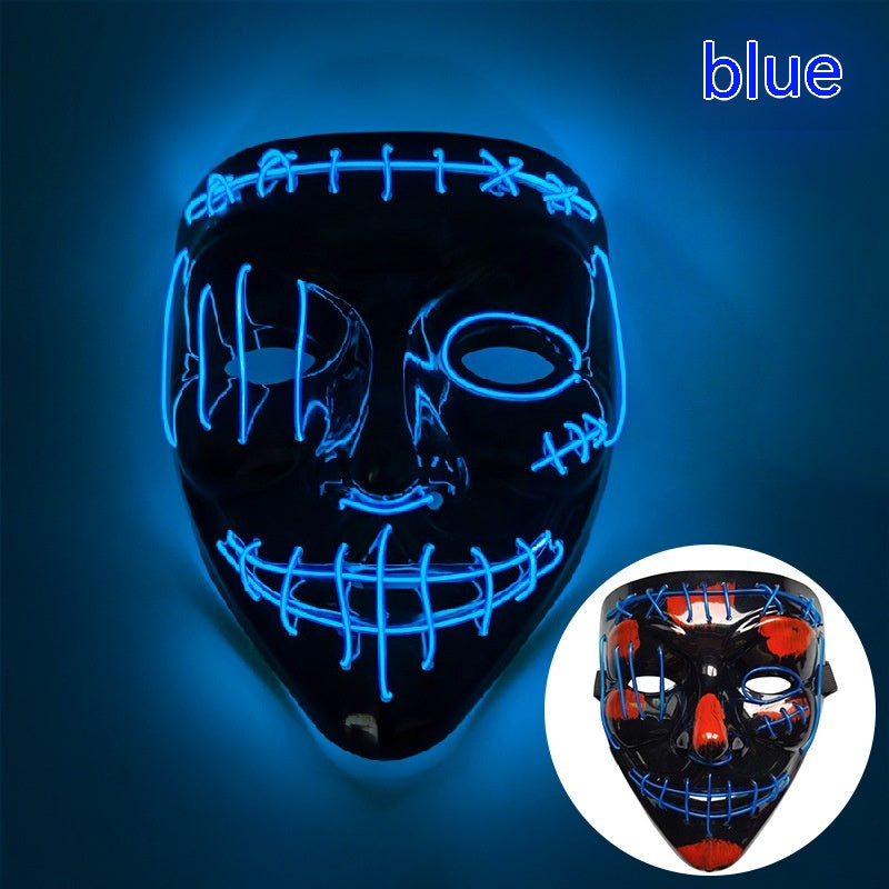 Masque lumineux d'Halloween en forme de V LED