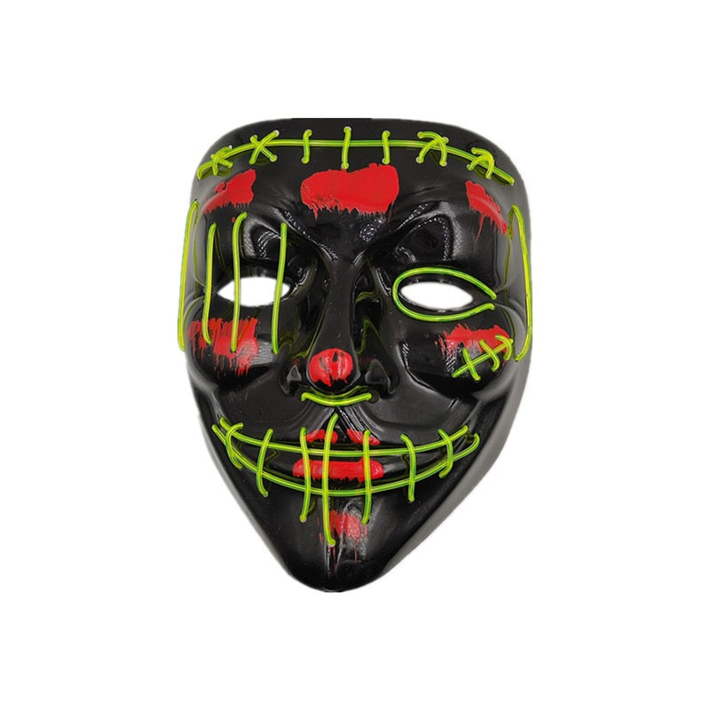 Masque lumineux d'Halloween en forme de V LED