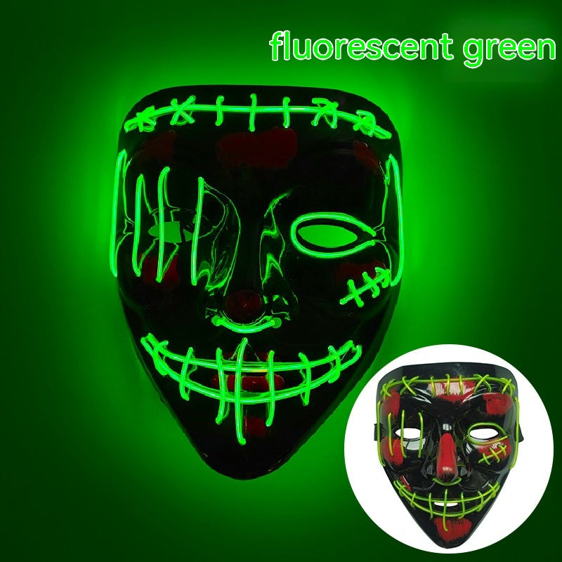 Masque lumineux d'Halloween en forme de V LED