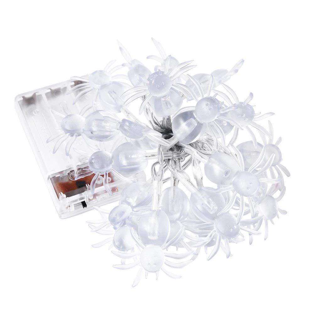 Guirlande lumineuse LED araignées Halloween violette
