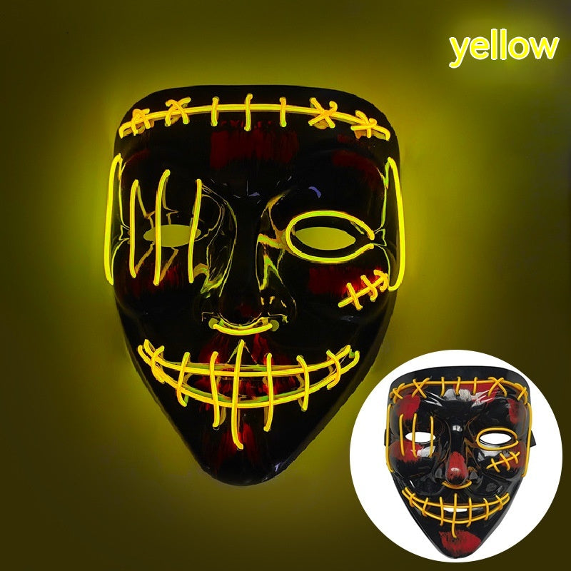 Masque lumineux d'Halloween en forme de V LED