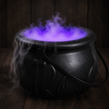 Chaudron de sorcière LED avec machine à fumée